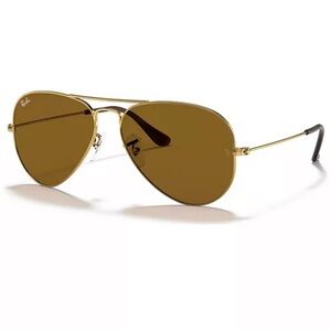 NEVER WORN! Ray-Ban Classic Gold Sunglasses with Brown Lenses